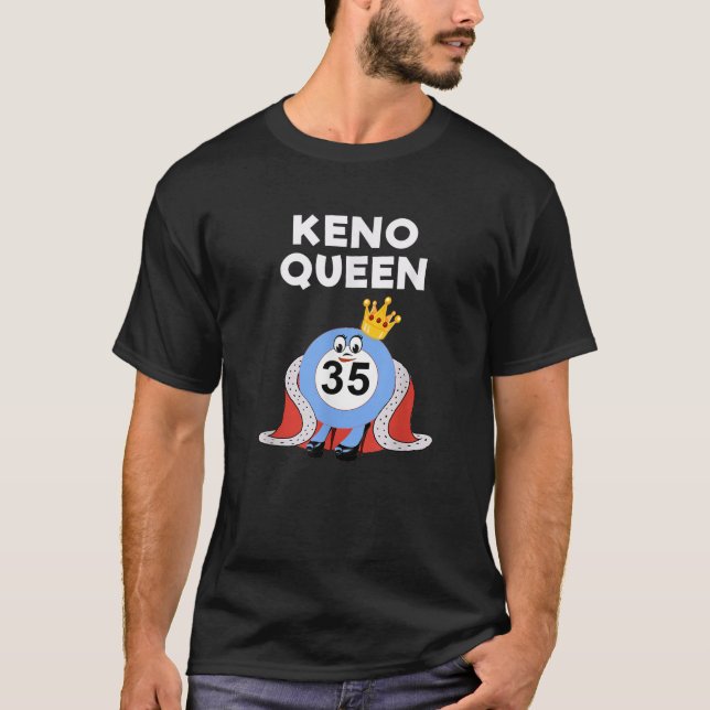 T-shirt Keno Jeu Funny Casino Jeu Queen (Devant)