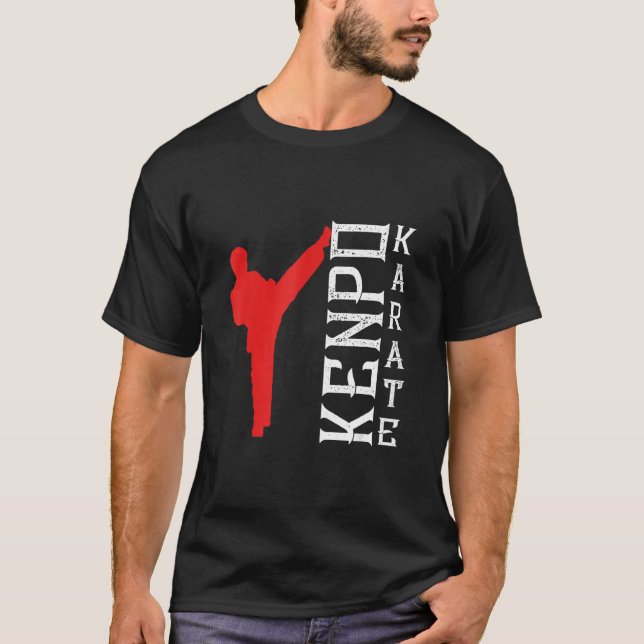 T-shirt Kenpo Karate Japonais Défense Combattants Arts Mar (Devant)