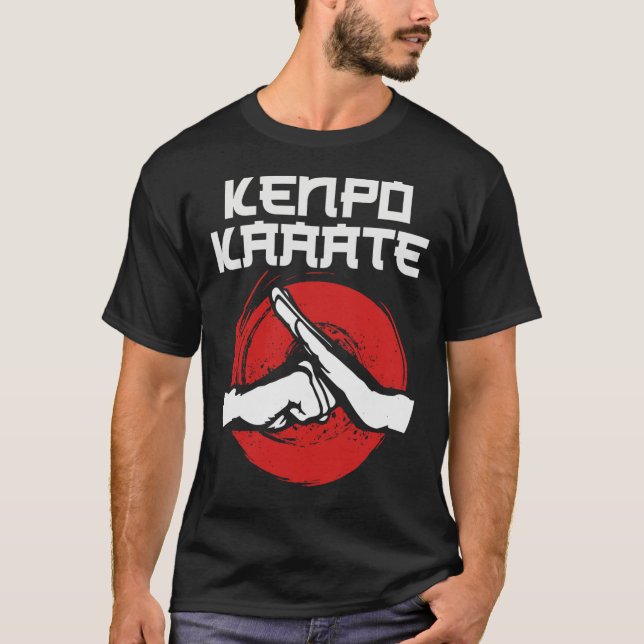 T-shirt Kenpo Karate Salutation Kempo Arts martiaux Hommes (Devant)
