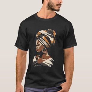 T-shirt Kente Tête Tête Enveloppé Ethnique Belle Bla Afric