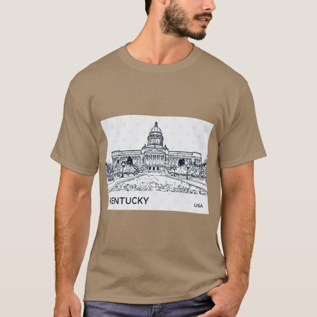 T-shirt Kentucky État États-Unis 2 (Devant)