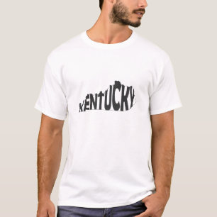 T-shirt Kentucky Formé Noir Gras Kentuckian Word Art