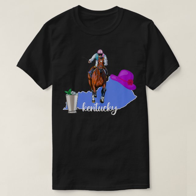 T-shirt Kentucky Horse Racing Lover Derby Party (Design devant)