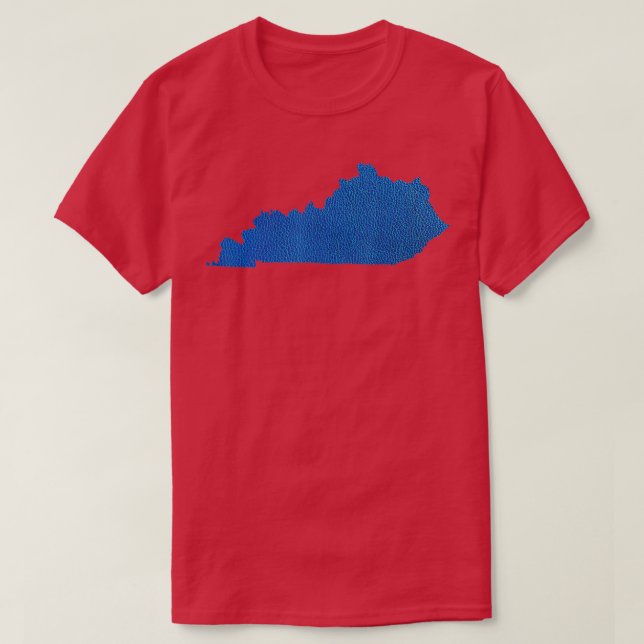 T-shirt Kentucky I Blue Leather Bourbon State Cadeau (Design devant)