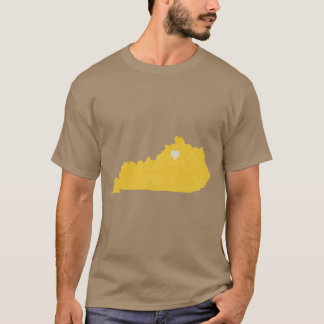 T-shirt Kentucky Love in Yellow Oversized