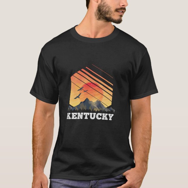T-shirt Kentucky Mountain Sunset USA Amérique Cadeaux (Devant)