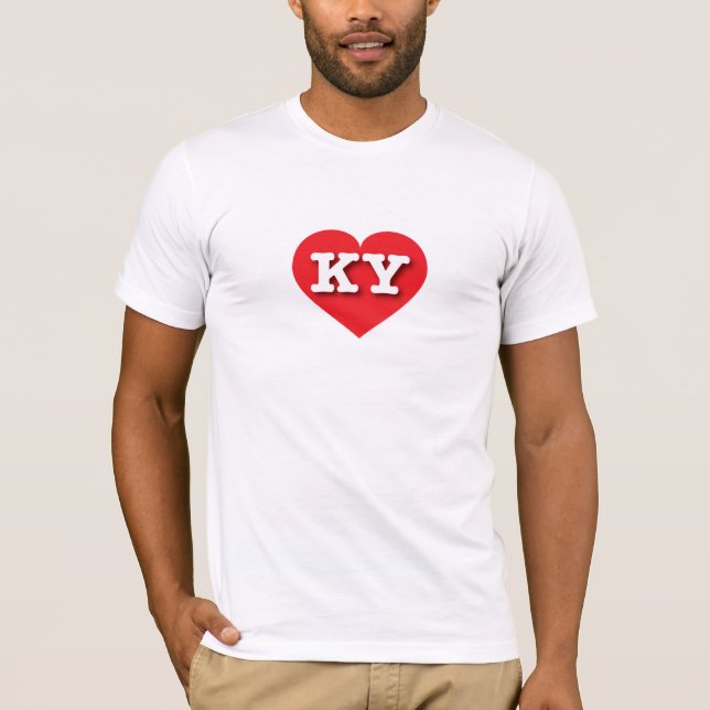 T-shirt Kentucky Red Heart - J'aime KY (Devant)