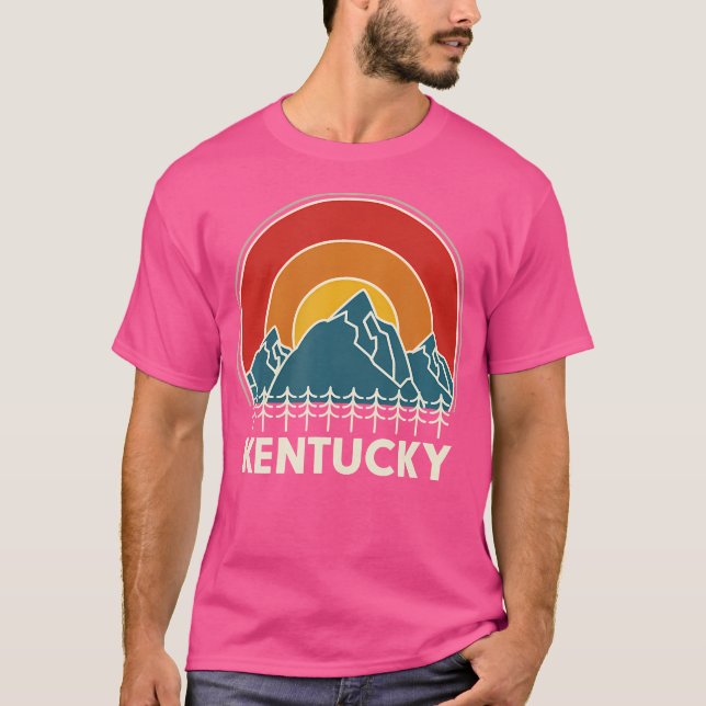 T-shirt Kentucky Souvenir Randonnées Montagnes coucher de  (Devant)