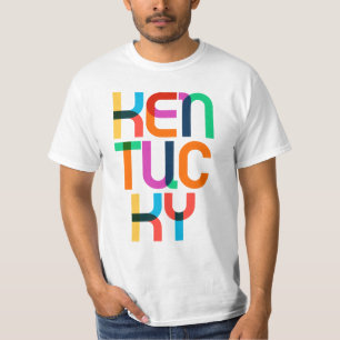 T-shirt Kentucky Vintage Retro Pop Art 80s Rainbow Colors