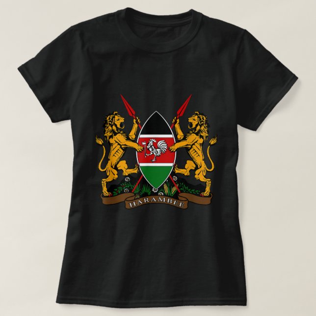 T-shirt Kenya Armoiries Drapeau souvenir Nairobi (Design devant)