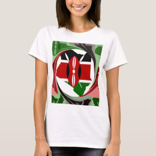 T-shirt Kenya Célébration drapeau coloré Carte vectorielle
