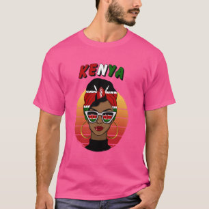 T-shirt Kenya, Drapeau du Kenya, Kenya Girl, Kenyan Women