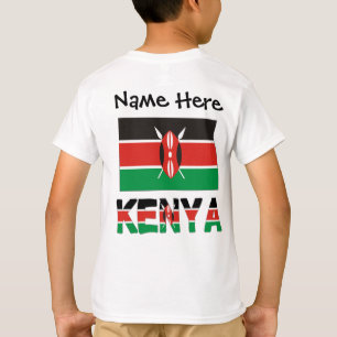 T-shirt Kenya Drapeau kenyan Nom personnalisé 