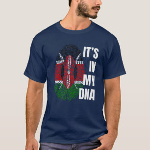 T-shirt Kenya Flag DNA Fingerprint Black History Mois