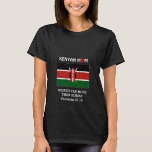 T-shirt KENYA MOM vaut plus que Rubies PROV 31 Noir