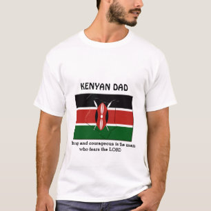 T-shirt KENYAN DAD fort courageux personnalisé