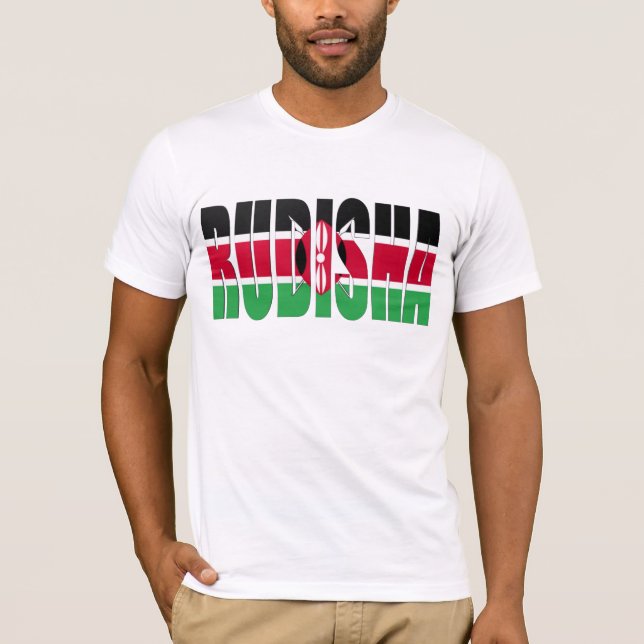 T-shirt kenyan de drapeau de Rudisha (Devant)