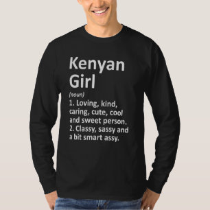 T-shirt Kenyan Girl Kenya Funny Country Home Racines Desce