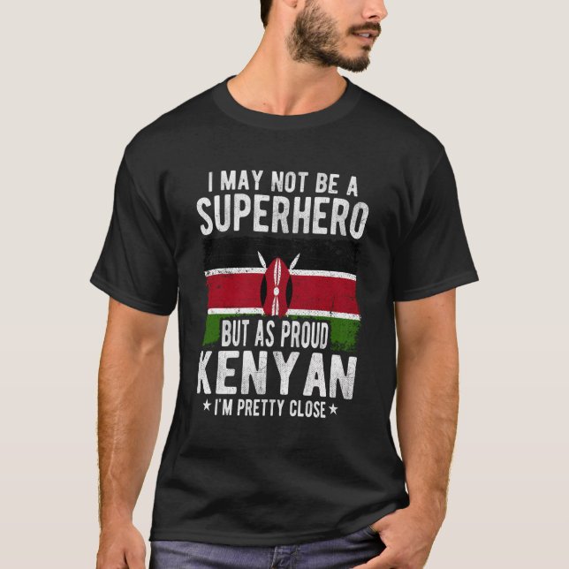 T-shirt Kenyan Kenya Drapeau Fière Kenyan (Devant)