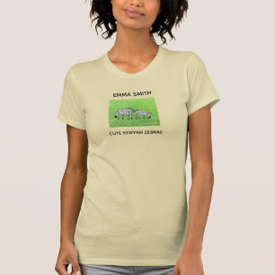 T-shirt Kenyan Zebras joyeux et mignon