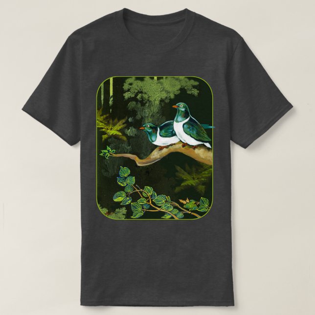 T-shirt Kereru Pigeons En Forêt (Design devant)
