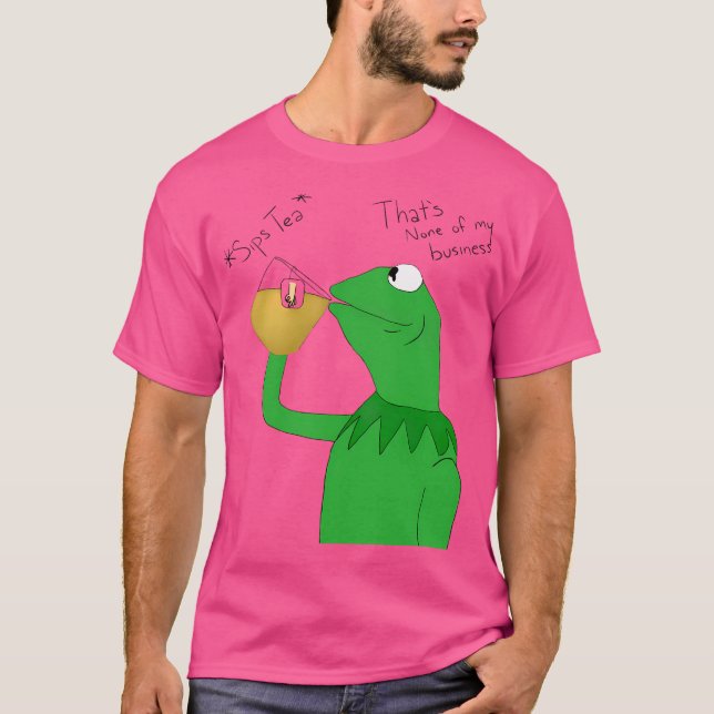 T-shirt Kermit La Grenouille Boire Du Thé (Devant)