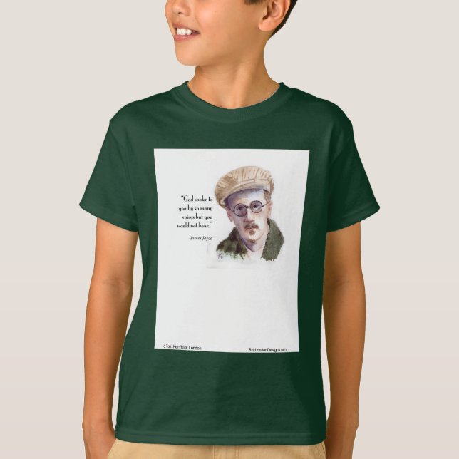 T-shirt Kerr/Londres James Joyce et la citation "God Spoke (Devant)