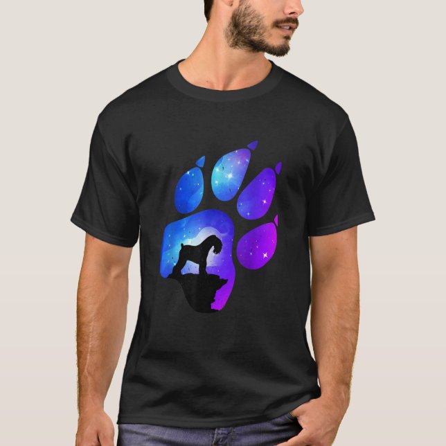 T-shirt Kerry Blue Terrier Paw Dog  Mom Dad (Devant)
