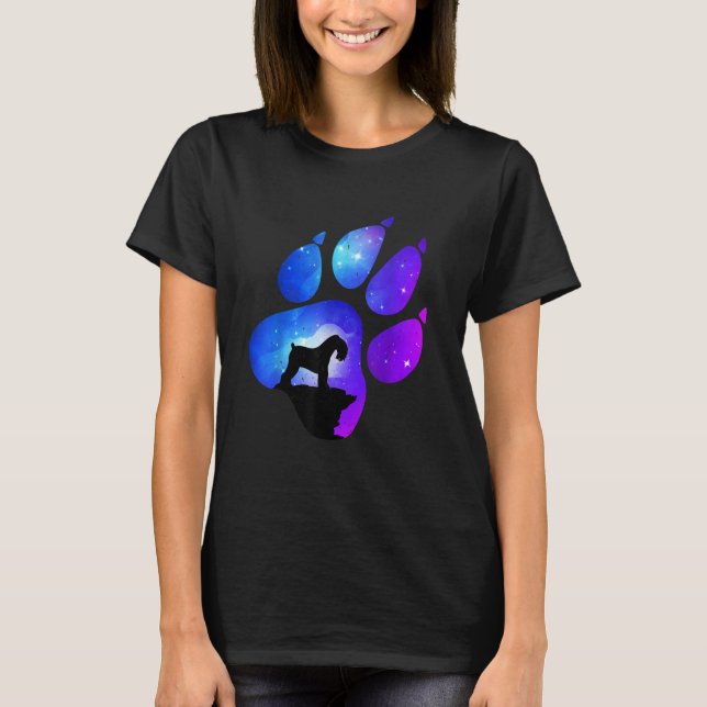 T-shirt Kerry Blue Terrier Paw Dog  Mom Dad (Devant)