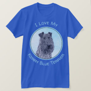 T-shirt Kerry Blue Terrier peinture mignonne Chien d'origi