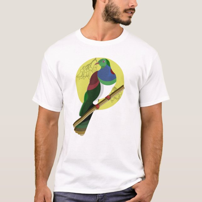 T-shirt KERURU Pigeon en bois NZ BIRD (Devant)