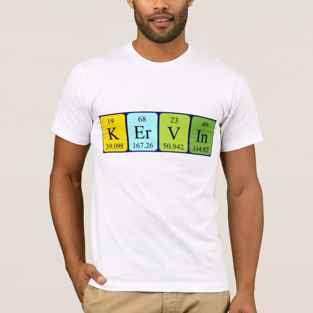 T-shirt Kervin periodic table name shirt (Devant)