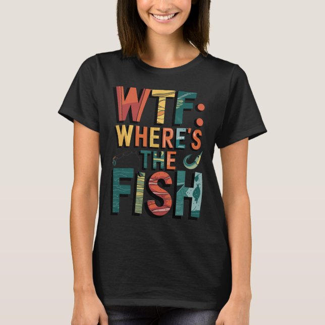 T-shirt Keskidi : Où est le poisson ? (Devant)