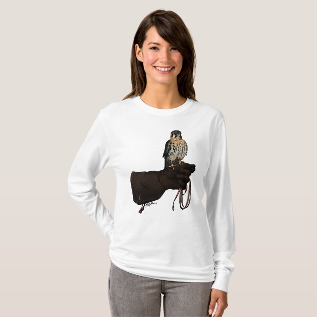 T-shirt Kestrel on Glove Illustration (Devant entier)