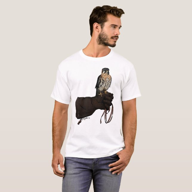 T-shirt Kestrel on Glove Illustration (Devant entier)