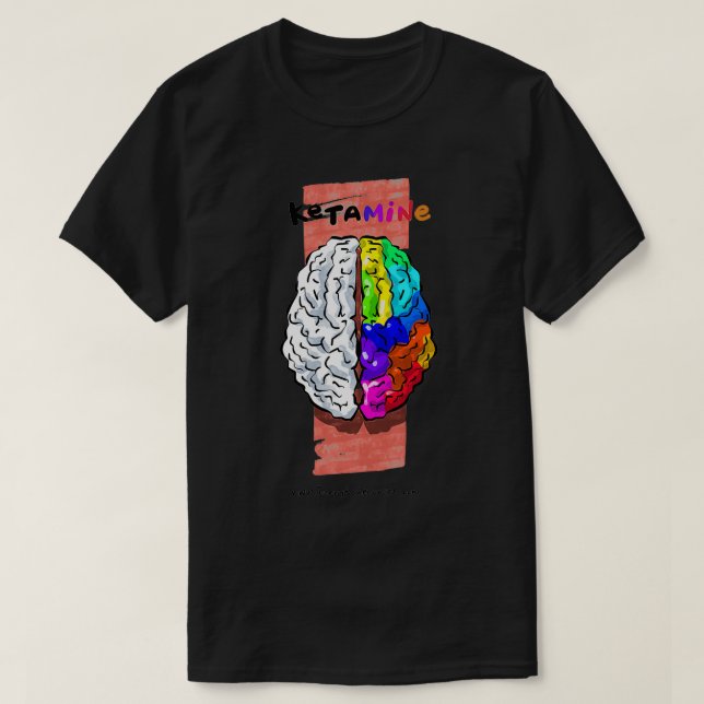 T-shirt Ketamine Cerveau Drôle Cartoons Médicales (Design devant)