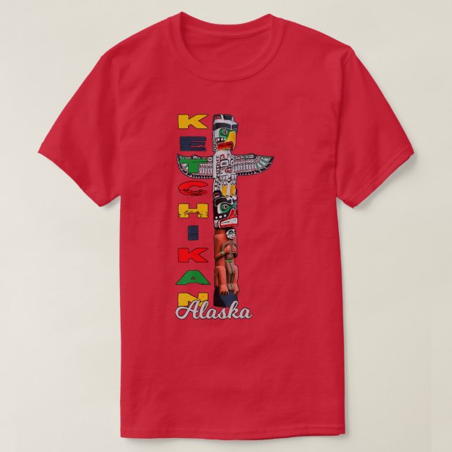 T-shirt Ketchikan Alaska Totem Poteau Art autochtone Souve (Design devant)