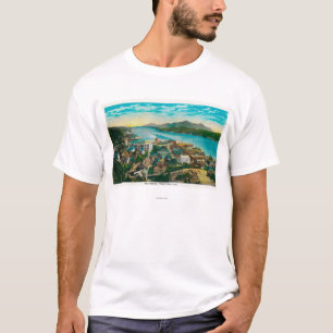 T-shirt Ketchikan, vue de ville de l'Alaska - la première