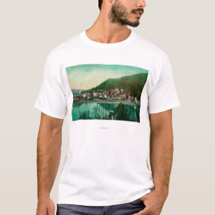 T-shirt Ketchikan, vue de ville de l'Alaska - première