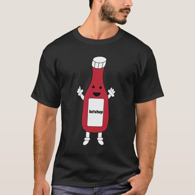 T-shirt Ketchup Bouteille Rouge Tomate Catsup (Devant)
