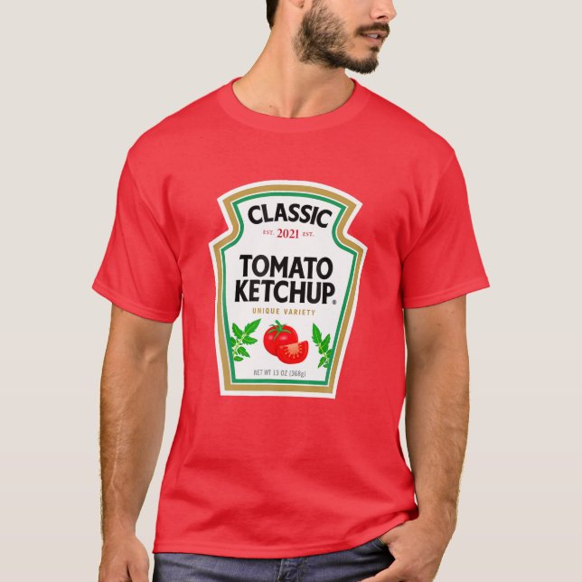 T-shirt Ketchup Costume Matching Couples Groups Halloween (Devant)