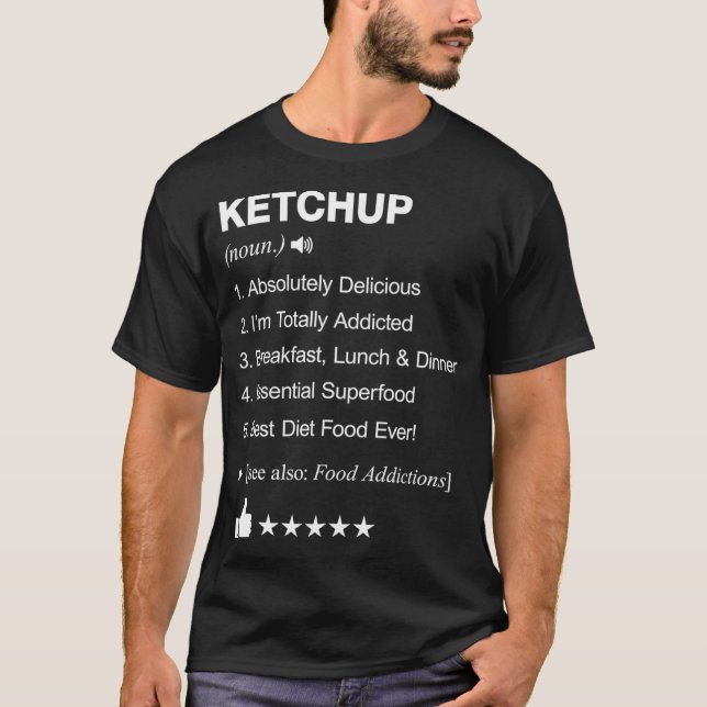 T-shirt Ketchup Définition Signification élément festival  (Devant)