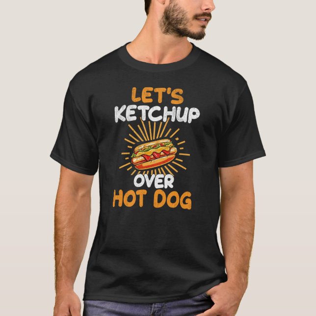 T-shirt Ketchup sur Hot Dog (Devant)