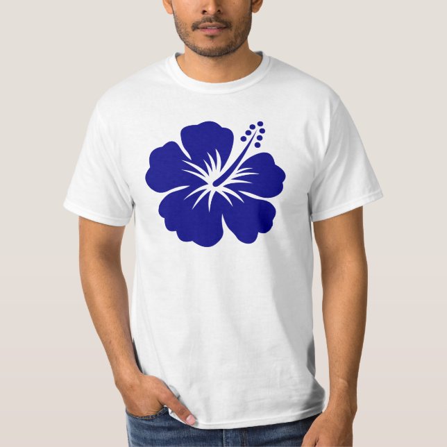 T-shirt Ketmie de bleu marine (Devant)