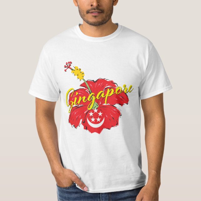 T-shirt Ketmie de patriotes de Singapour (Devant)