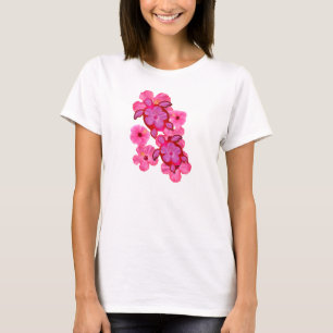 T-shirt Ketmie et tortues roses de Honu