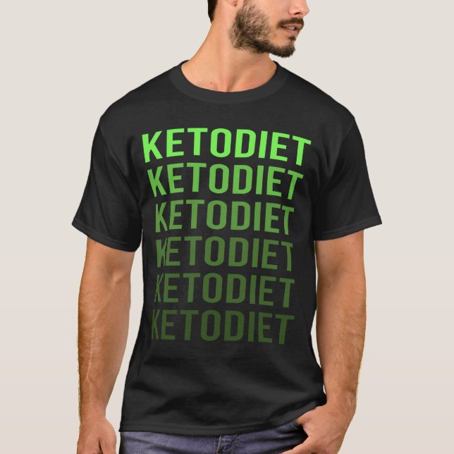 T-shirt Keto blanc Gradient Diet Ketogénique Kétone Kétose (Devant)