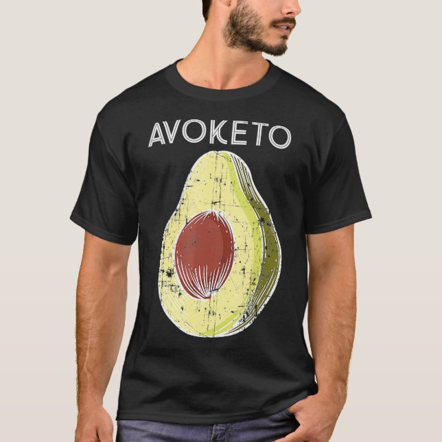 T-shirt Keto Diet Avoketo Avocado Cadeau (Devant)