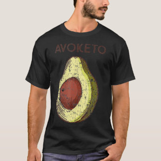 T-shirt Keto Diet Avoketo Avocado Cadeau Dark