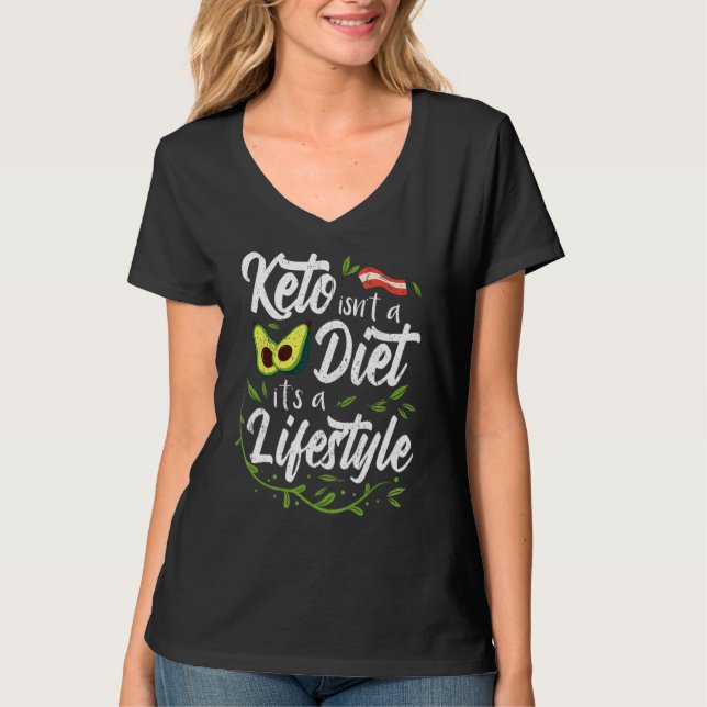 T-shirt Keto Diet Hommes Femmes Kétose Kétogène Basse Carb (Devant)